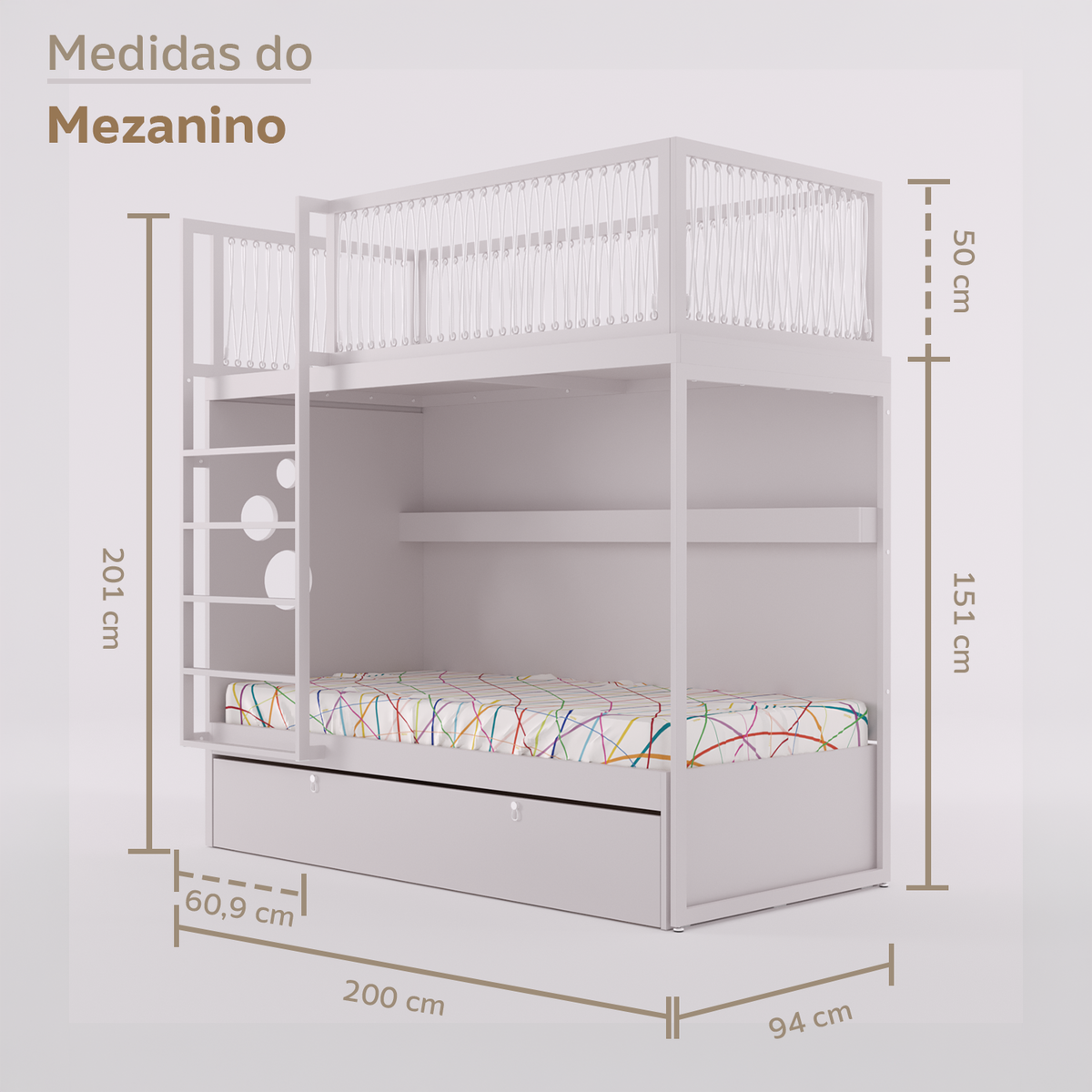 Mezanino com Bicama